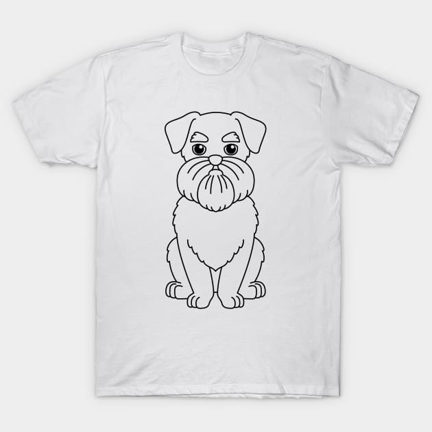 Minimalist Brussels Griffon T-Shirt by BananaPrints